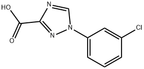 1-(3-chlorophenyl)-1H-1,2,4-triazole-3-carboxylic acid 구조식 이미지