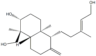 ent-Labda-8(17),13E-diene-3β,15,18-triol Structure