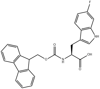 N-FMoc-6-fluoro-L-tryptophan Structure