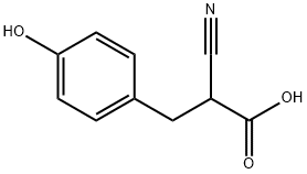 2-Cyano-3-(4-hydroxyphenyl)propanoic acid 구조식 이미지