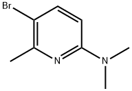 5-broMo-N,N,6-트리메틸피리딘-2-아민 구조식 이미지