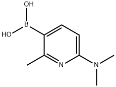 (6-(diMethylaMino)-2-Methylpyridin-3-yl)boronic acid Structure