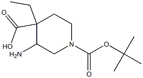 3-aMino-piperidine-1,4-dicarboxylic acid 1-tert-butyl ester 4-ethyl ester Structure