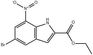 5-브로모-7-니트로인돌-2-카르복실산에틸에스테르 구조식 이미지