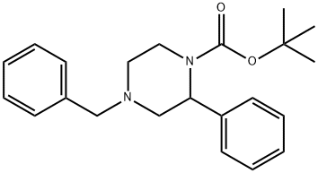 tert-부틸4-벤질-2-페닐피페라진-1-카르복실레이트 구조식 이미지
