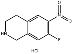 7-Fluoro-6-nitro-1,2,3,4-tetrahydroisoquinoline hydrochloride Structure