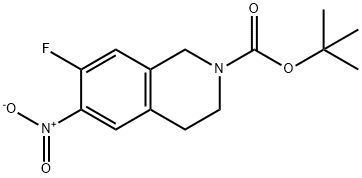 tert-Butyl 7-fluoro-6-nitro-3,4-dihydroisoquinoline-2(1H)-carboxylate Structure