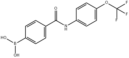 (4-((4-(trifluoroMethoxy)phenyl)carbaMoyl)phenyl)boronic acid Structure