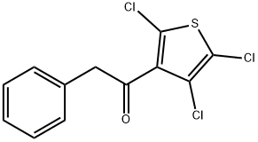 2-페닐-1-(2,4,5-트리클로로티오펜-3-일)에타논 구조식 이미지
