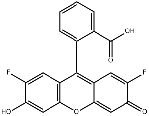 2-(2,7-Difluoro-6-hydroxy-3-oxo-3H-xanthen-9-yl)benzoic Acid 구조식 이미지