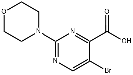 5-BroMo-2-모르폴리노피리미딘-4-카르복실산 구조식 이미지