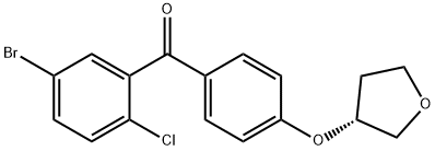 (R)-(5-broMo-2-chlorophenyl)(4-(tetrahydrofuran-3-yloxy)phenyl)Methanone 구조식 이미지