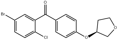 (S)-(5-브로모-2-클로로페닐)(4-(테트라히드로푸란-3-일옥시)페닐)메탄온 구조식 이미지