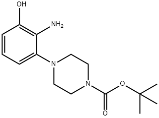 1-Piperazinecarboxylic acid, 4-(2-aMino-3-hydroxyphenyl)-, 1,1-diMethylethyl ester Structure