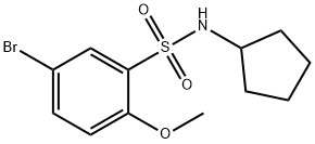 5-bromo-N-cyclopentyl-2-methoxybenzenesulfonamide Structure