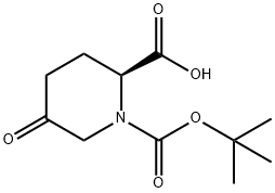 1,2-Piperidinedicarboxylic acid, 5-oxo-, 1-(1,1-diMethylethyl) ester, (2S)- Structure