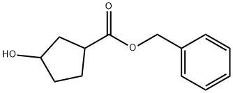 3-Hydroxy-cyclopentanecarboxylic acid benzyl ester Structure