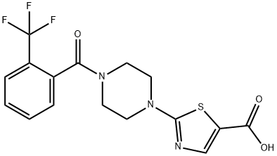2-(4-(2-(TrifluoroMethyl)benzoyl)piperazin-1-yl)thiazole-5-carboxylic acid Structure