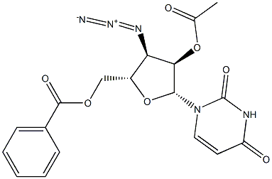 2'-O-Acetyl-3'-Azido-5'-O-benzoyl-3'-deoxyuridine Structure