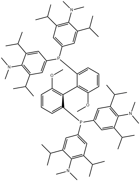 (S)-(+)-2,2'-Bis[di(3,5-di-i-propyl-4-dimethylaminophenyl)phosphino]-6,6'-dimethoxy-1,1'-biphenyl,min.97% Structure
