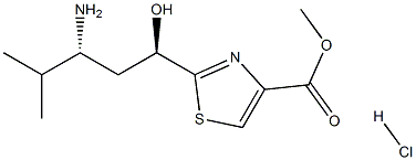 Methyl 2-((1R,3R)-3-aMino-1-hydroxy-4-Methylpentyl)thiazole-4-carboxylate hydrochloride 구조식 이미지
