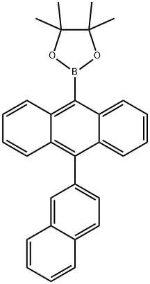 4,4,5,5-tetraMethyl-2-[10-(2-phthalenyl)-9-anthracenyl]-1,3,2-Dioxaborolane Structure