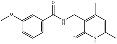 BenzaMide, N-[(1,2-dihydro-4,6-diMethyl-2-oxo-3-pyridinyl)Methyl]-3-Methoxy- Structure