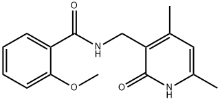 BenzaMide, N-[(1,2-dihydro-4,6-diMethyl-2-oxo-3-pyridinyl)Methyl]-2-Methoxy- Structure