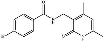 BenzaMide, 4-broMo-N-[(1,2-dihydro-4,6-diMethyl-2-oxo-3-pyridinyl)Methyl]- Structure