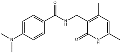 BenzaMide, N-[(1,2-dihydro-4,6-diMethyl-2-oxo-3-pyridinyl)Methyl]-4-(diMethylaMino)- Structure