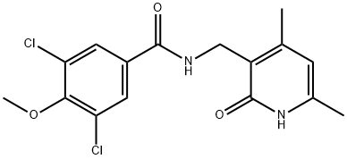 3,5-dichloro-N-((4,6-diMethyl-2-oxo-1,2-dihydropyridin-3-yl)Methyl)-4-MethoxybenzaMide Structure