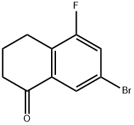 7-BROMO-5-FLUORO-1,2,3,4-TETRAHYDRONAPHTHALEN-1-ONE 구조식 이미지