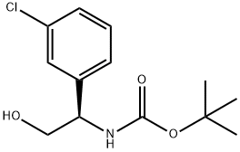 카르바믹산,N-[(1R)-1-(3-클로로페닐)-2-히드록시에틸]-,1,1-디메틸에틸에스테르 구조식 이미지