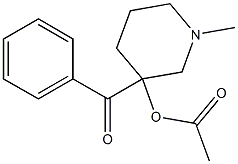 3-Benzoyl-1-Methylpiperidin-3-yl acetate Structure