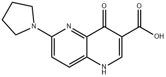 4-oxo-6-(pyrrolidin-1-yl)-1,4-dihydro-1,5-naphthyridine-3-carboxylic acid 구조식 이미지