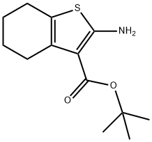 2-아미노-4,5,6,7-테트라히드로-벤조[b]티오펜-3-카르복실산tert-부틸에스테르 구조식 이미지