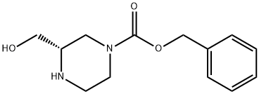 (S)-benzyl 3-(hydroxymethyl)piperazine-1-carboxylate Structure