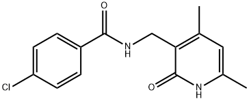 BenzaMide, 4-chloro-N-[(1,2-dihydro-4,6-diMethyl-2-oxo-3-pyridinyl)Methyl]- Structure