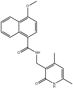 1-NaphthalenecarboxaMide, N-[(1,2-dihydro-4,6-diMethyl-2-oxo-3-pyridinyl)Methyl]-4-Methoxy- 구조식 이미지