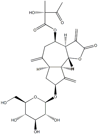 8β-(2-Hydroxy-2-Methyl
-3-oxobutyryloxy)glucozaluzanin C Structure