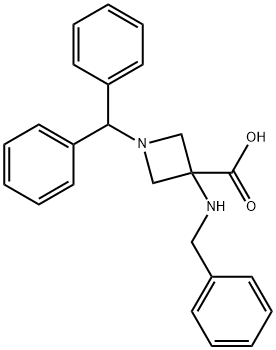 1-benzhydryl-3-(MethylaMino)azetidine-3-carboxylic acid Structure