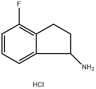 4-FLUORO-2,3-DIHYDRO-1H-INDEN-1-AMINE염산염 구조식 이미지