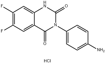 3-(4-AMinophenyl)-6,7-difluoroquinazoline- 2,4(1H,3H)-dione hydrochloride 구조식 이미지