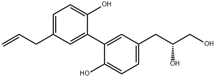 5-(2,3-Dihydroxypropyl)-5'-allylbiphenyl-2,2'-diol 구조식 이미지