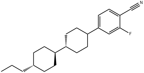 2-Fluoro-4-[(trans,trans)-4'-propyl[1,1'-bicyclohexyl]-4-yl]benzonitrile 구조식 이미지