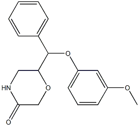 6-((3-Methoxyphenoxy)(phenyl)Methyl)Morpholin-3-one Structure