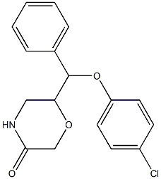 6-((4-클로로페녹시)(페닐)메틸)모르폴린-3-온 구조식 이미지