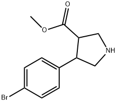트랜스-메틸4-(4-브로모페닐)피롤리딘-3-카르복실레이트 구조식 이미지