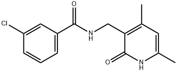 BenzaMide, 3-chloro-N-[(1,2-dihydro-4,6-diMethyl-2-oxo-3-pyridinyl)Methyl]- Structure