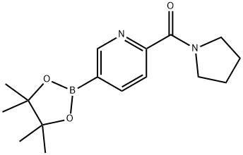 pyrrolidin-1-yl(5-(4,4,5,5-tetraMethyl-1,3,2-dioxaborolan-2-yl)pyridin-2-yl)Methanone 구조식 이미지